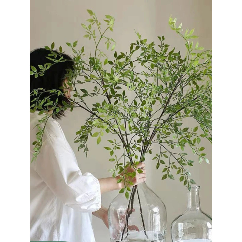 Dracaena Marginata - Künstlicher Einzelzweig mit simulierter Forsythie, Waldstil,
