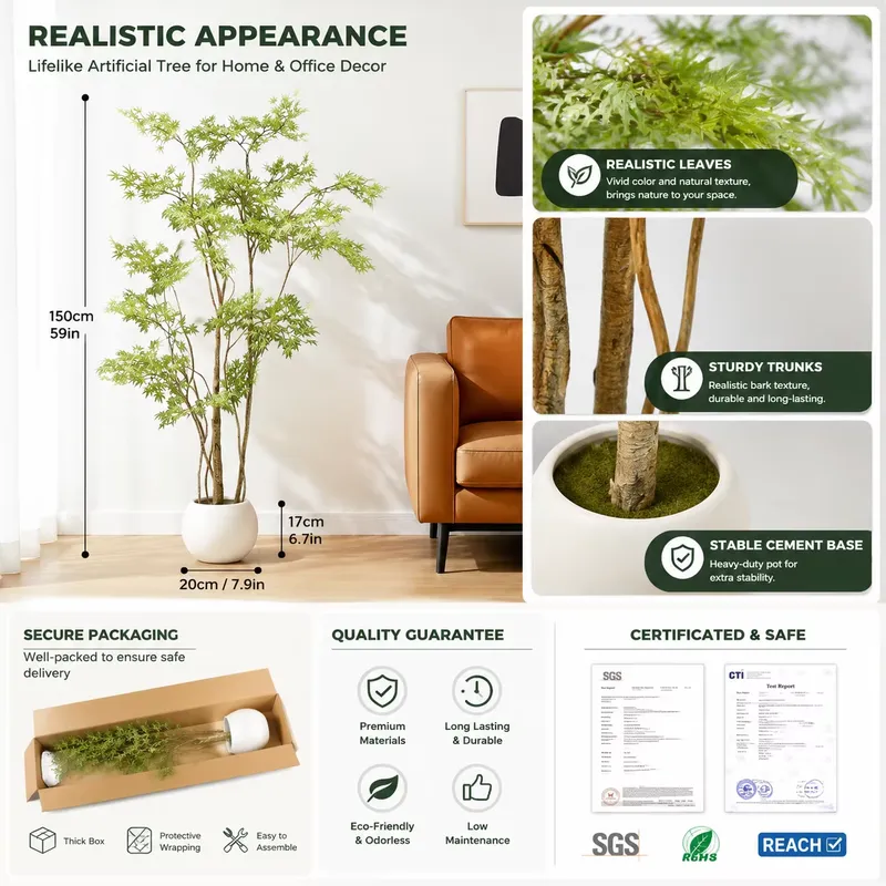 Lebensechter Künstlicher Japan – Dracaena Marginata Bewertung und Preis